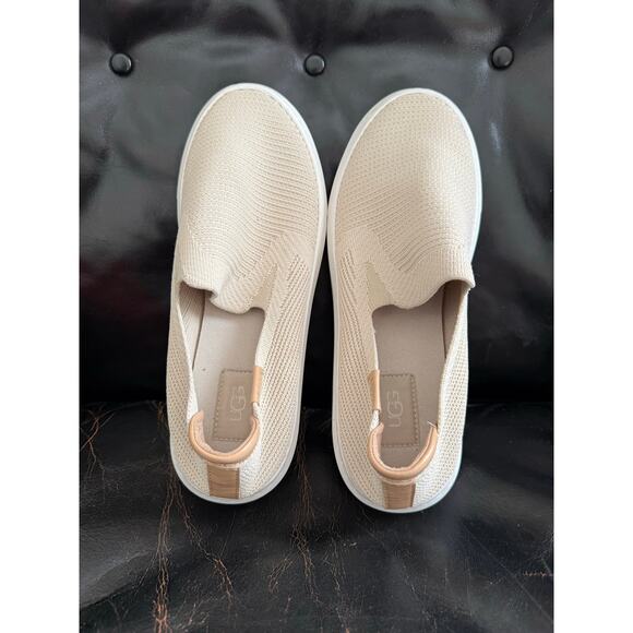 Ugg Shoes - UGG Sammy Slip-On Knit Sneakers Beige Women’s Size 7.5 | Comfort Lightweight